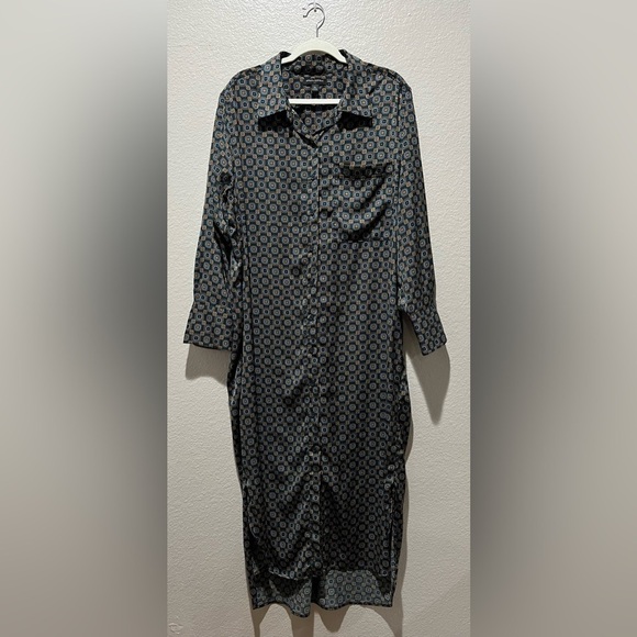 Banana Republic Black and Gray Patterned Maxi Dress - Picture 1 of 10